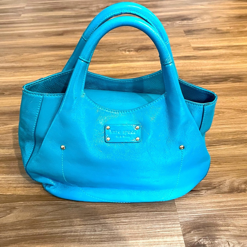 Kate Spade Blue Patent Leather Shoulder Bag